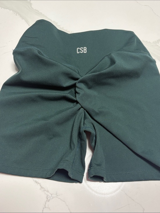 Crop Shop Boutique Pants - Crop Shop Boutique Dark Teal High-Waist Scrunch-Back Athletic Shorts